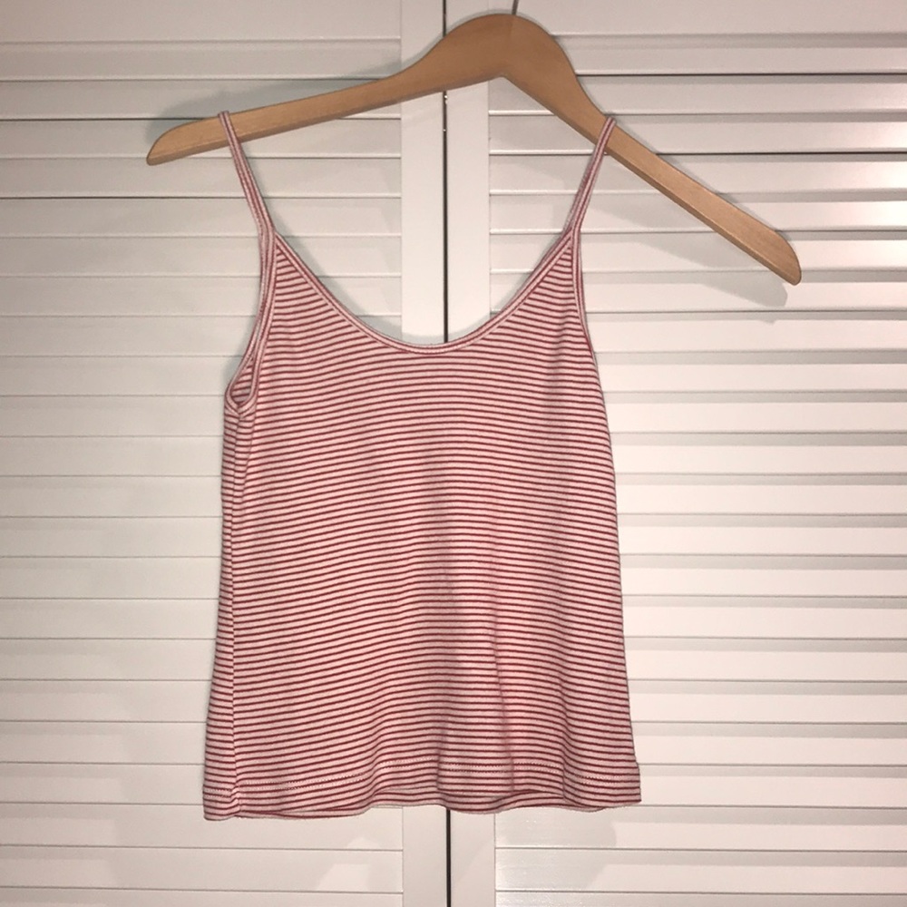 NWOT Red and White Striped Brandy Melville Tank